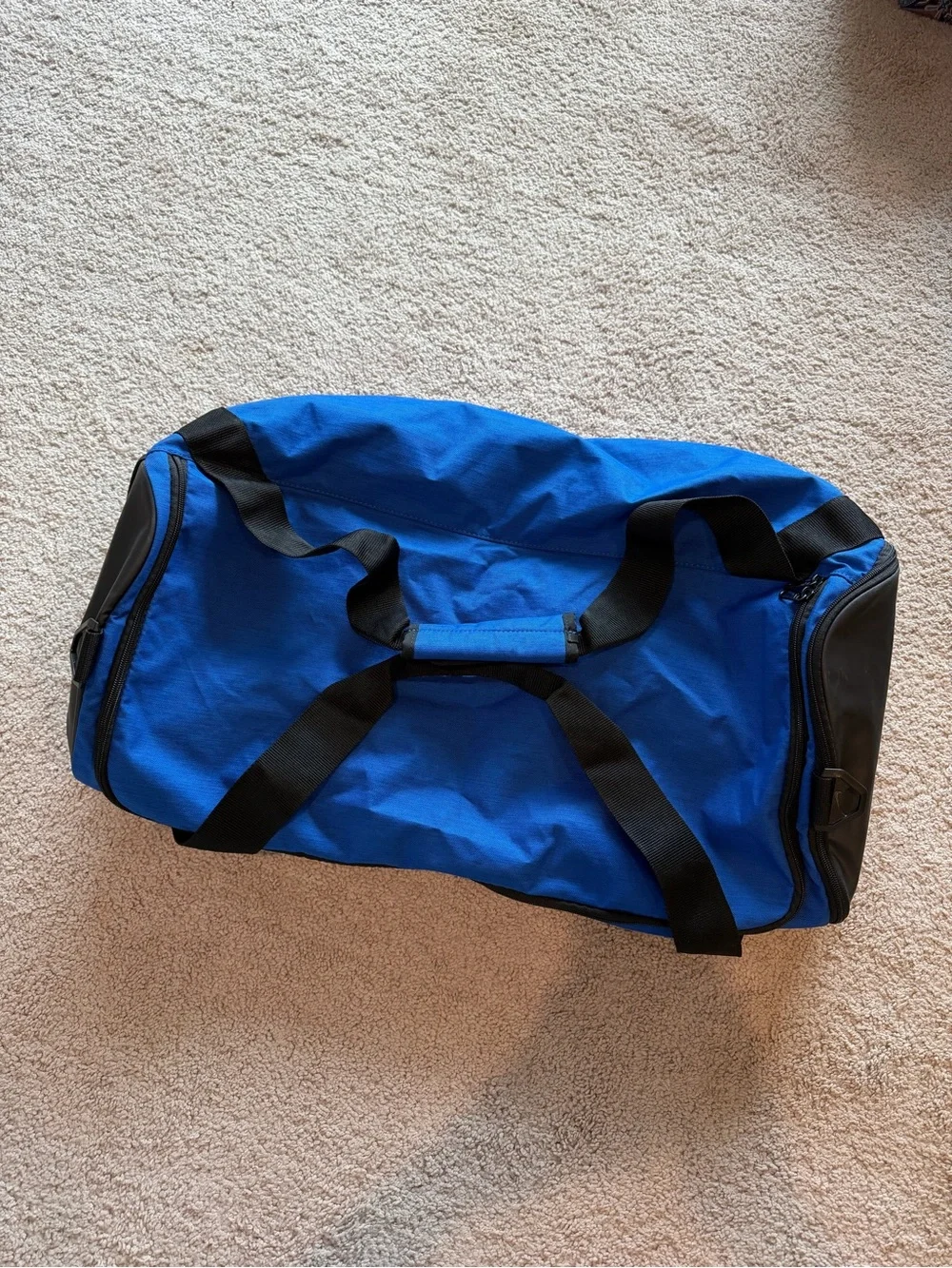 Nike Royal Blue Duffel Bag with White Swoosh